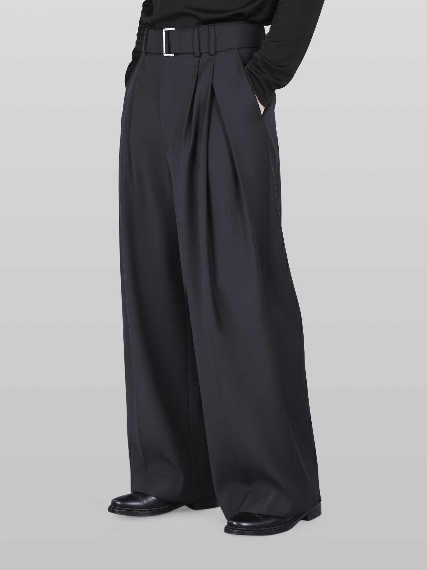 Belted Wide Pants