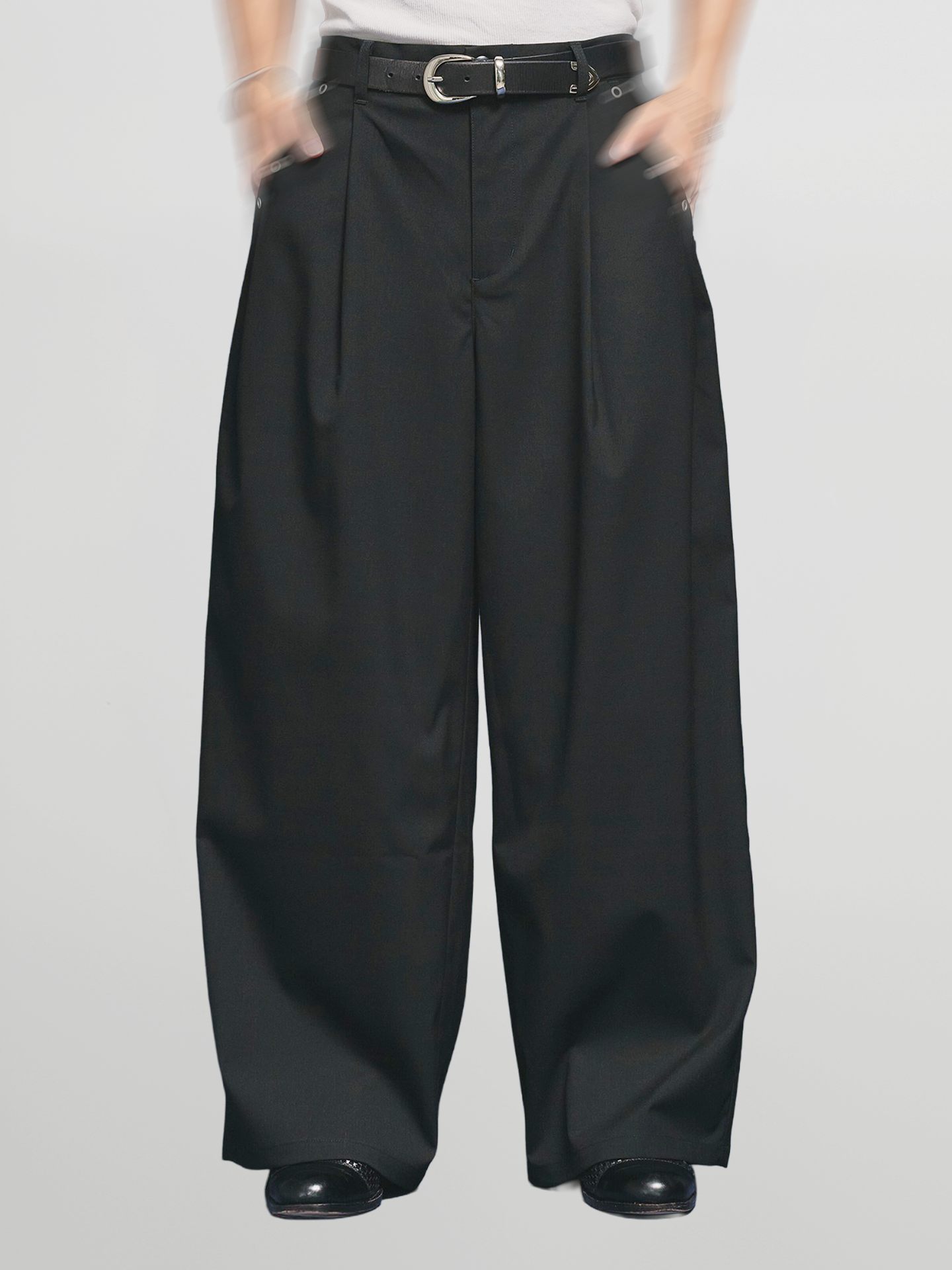 Eyelet-Detail Wide Pants