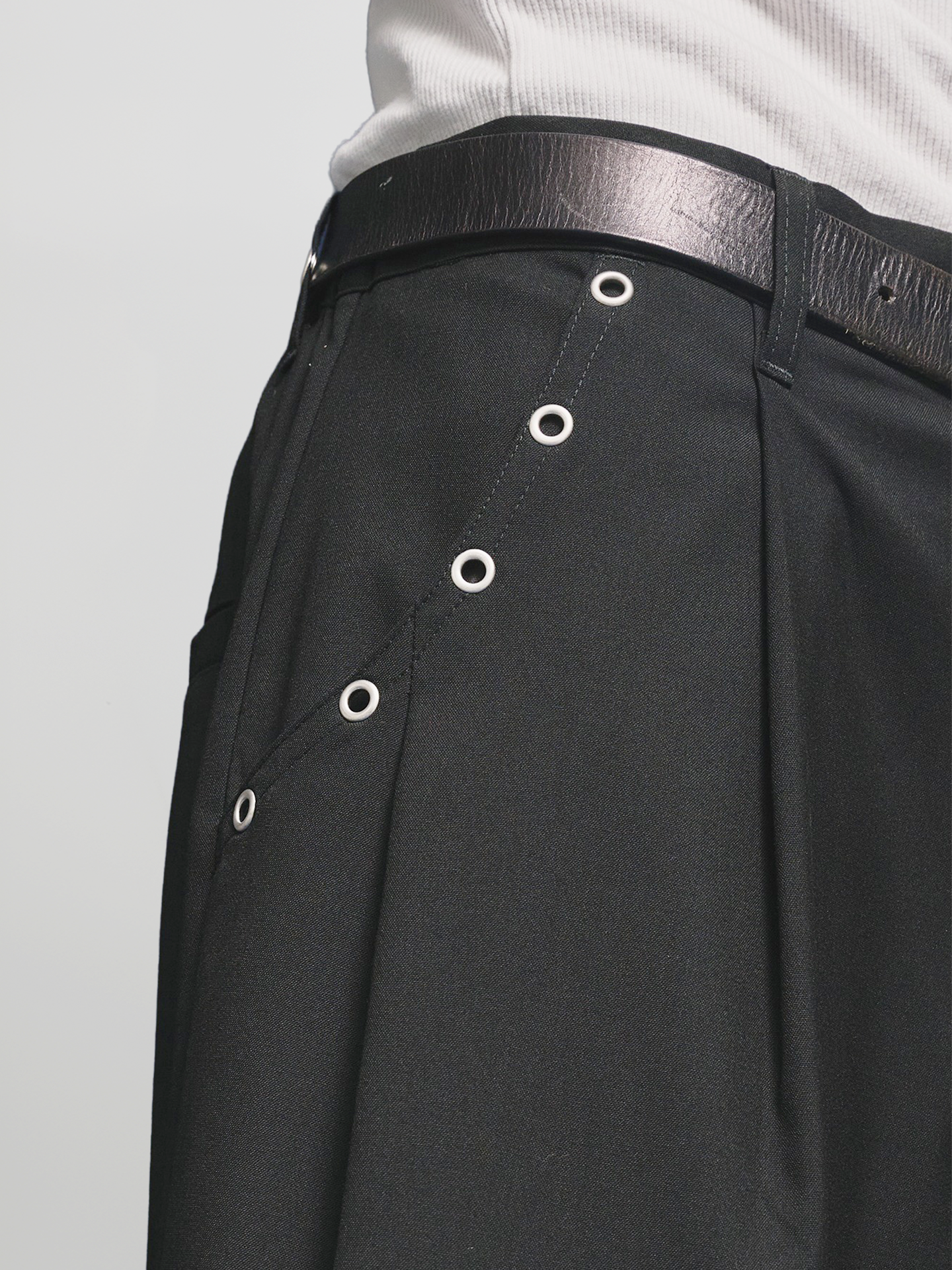 Eyelet-Detail Wide Pants