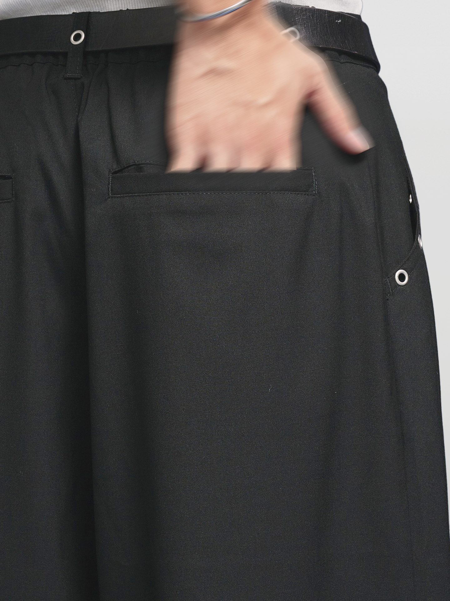 Eyelet-Detail Wide Pants