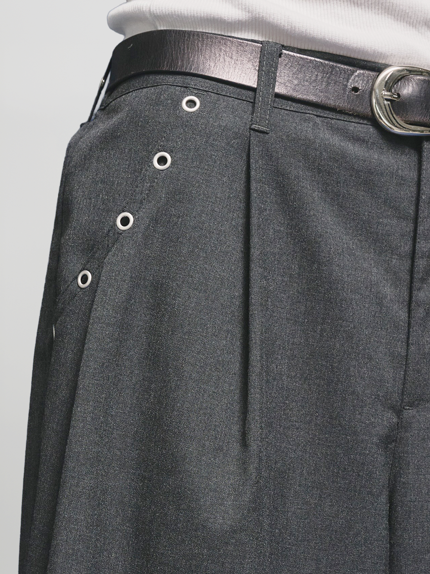 Eyelet-Detail Wide Pants