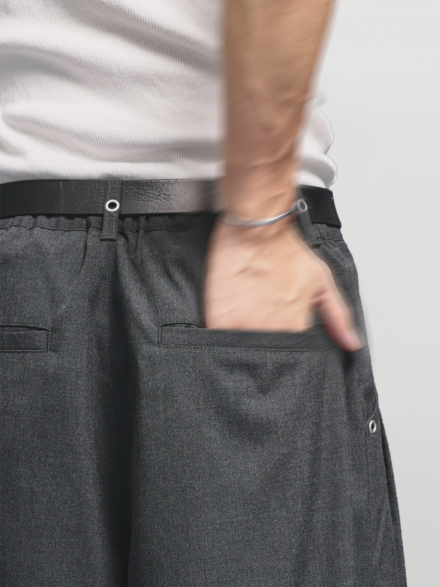 Eyelet-Detail Wide Pants