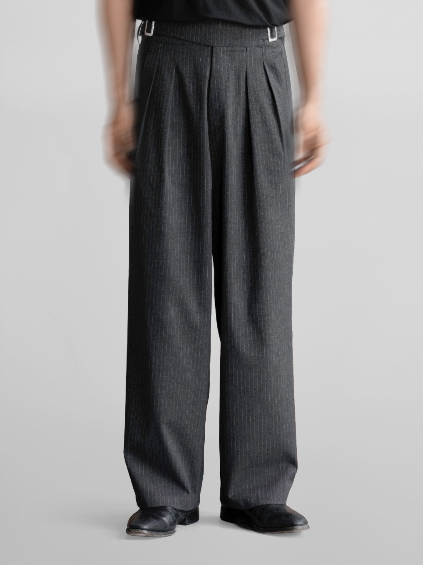 Semi-Wide Striped Gurkha Pants