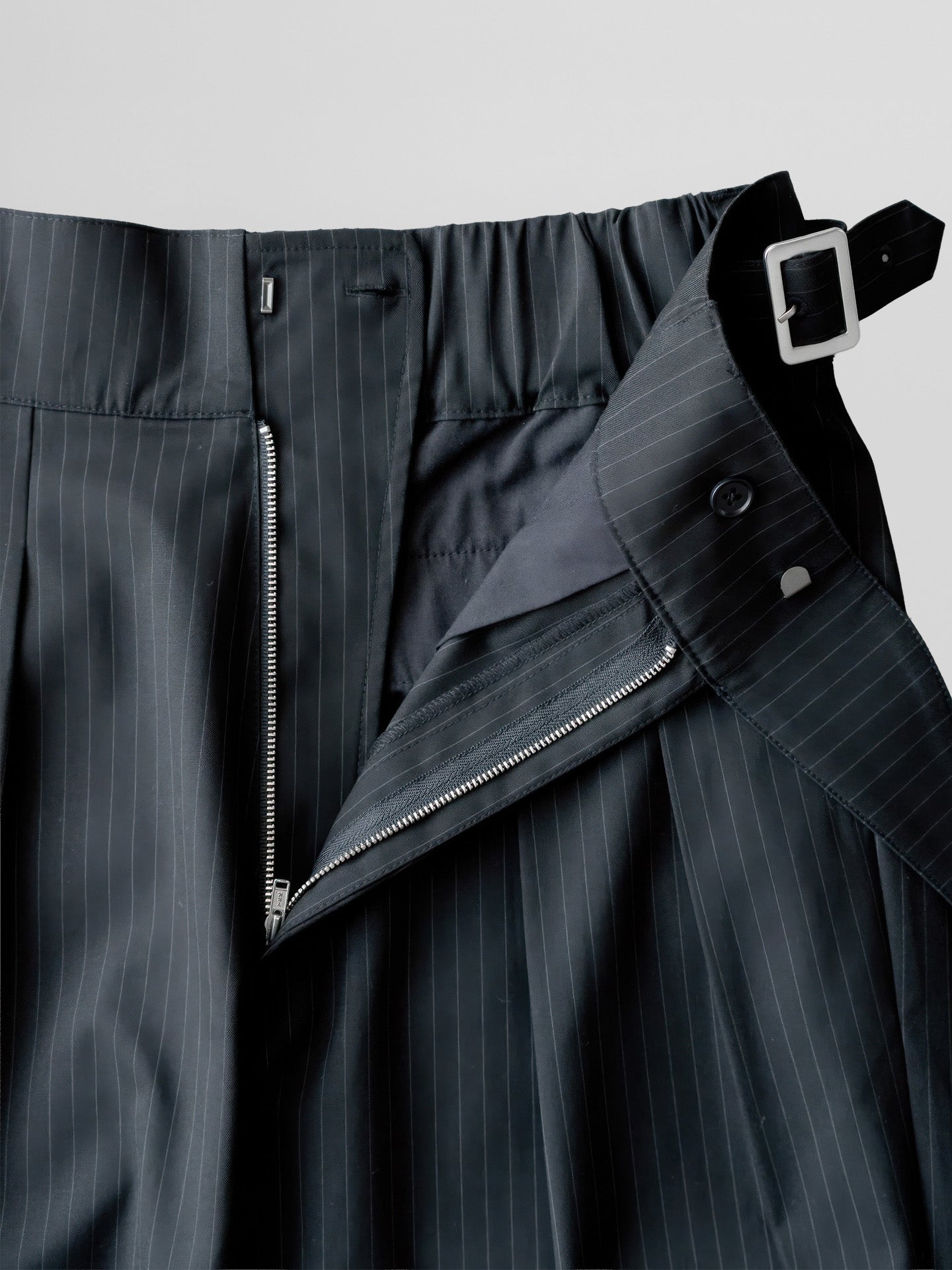 Semi-Wide Striped Gurkha Pants