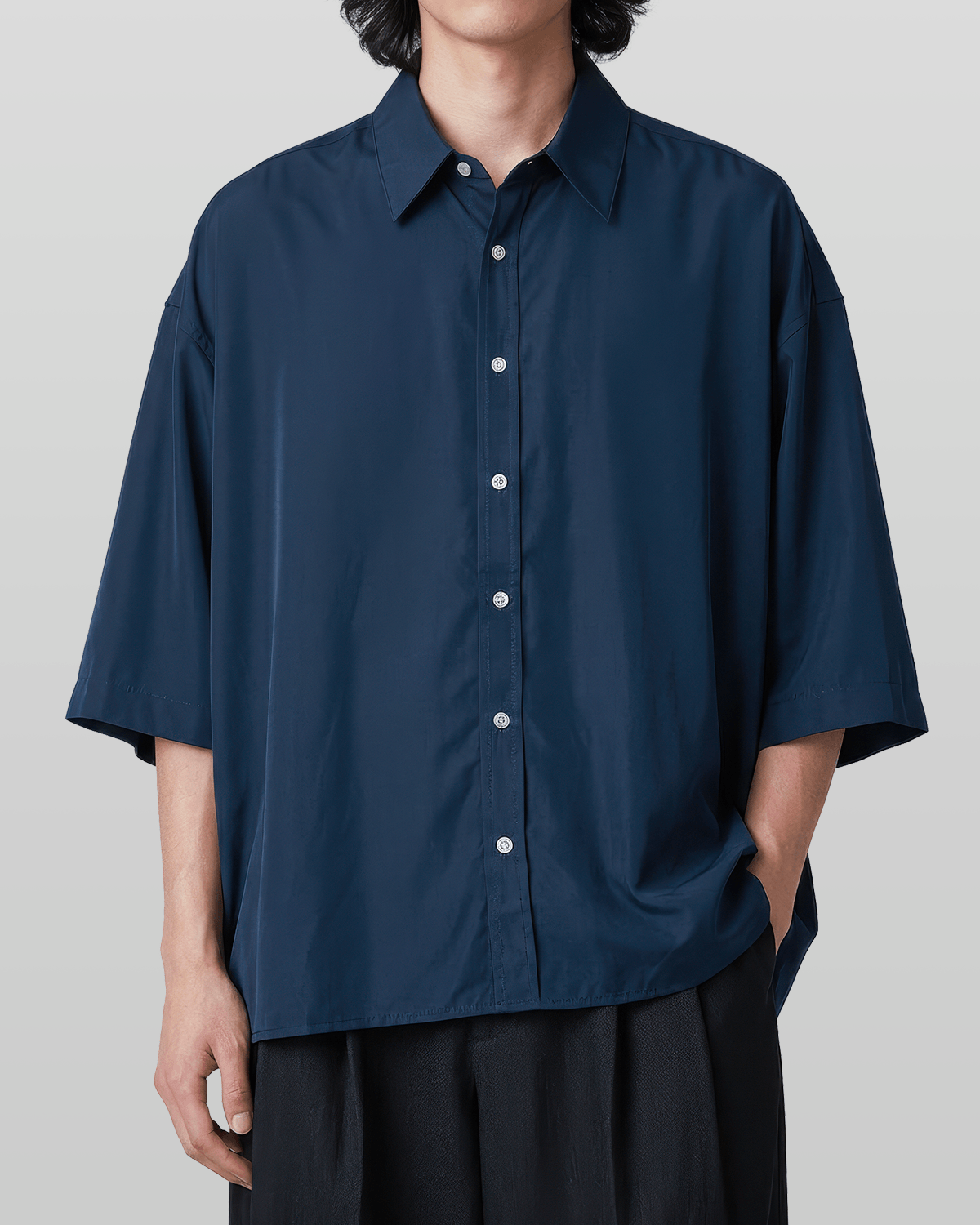 【todayful】Halfsleeve Dress Shirts Loose-Fit Half Sleeve Shirt - Mens Top – UNPROVEN.STUDIO
