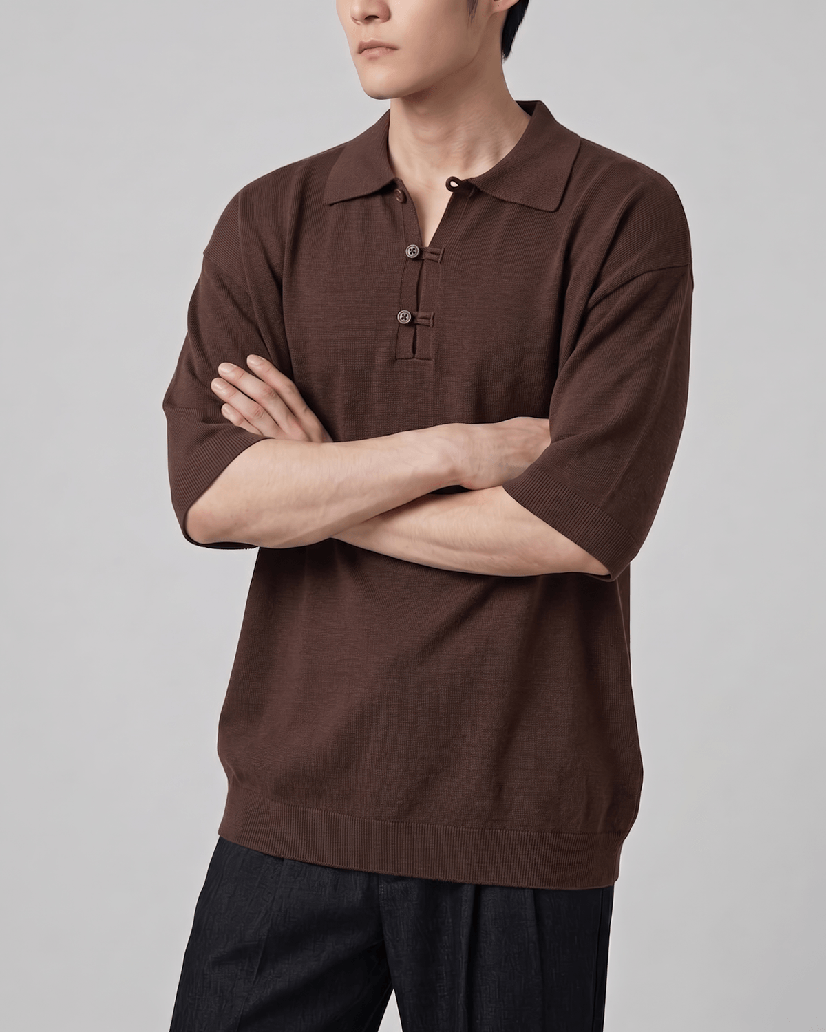 Oversized-Fit Skipper Knit Polo - Mens Top – UNPROVEN.STUDIO
