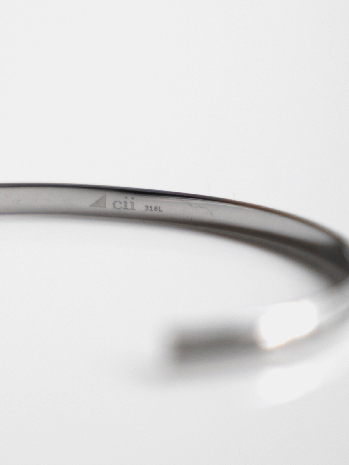 Stainless Steel Half Round Bangle 3mm