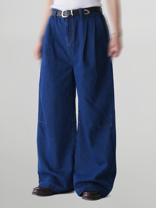 2-Tuck Baggy Denim Jeans – Detail | wide-leg denim / relaxed denim | UNPROVEN