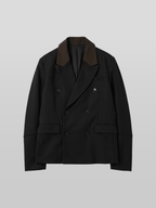 2-Way Double-Breasted Striped Blazer