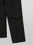 2-Way Double-Breasted Striped Blazer