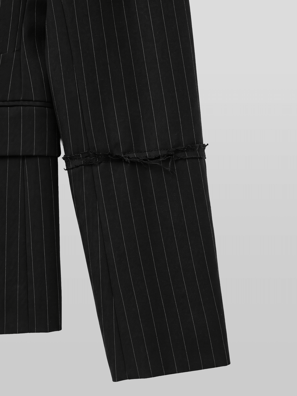 2-Way Double-Breasted Striped Blazer