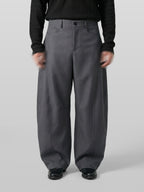 Line Wide Pants Gray-1 front - cleanfit minimal - UNPROVEN