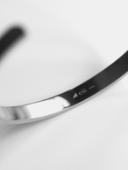 Steel Flat Bangle 6mm Silver – Front view | clean essentials / minimalist | UNPROVEN