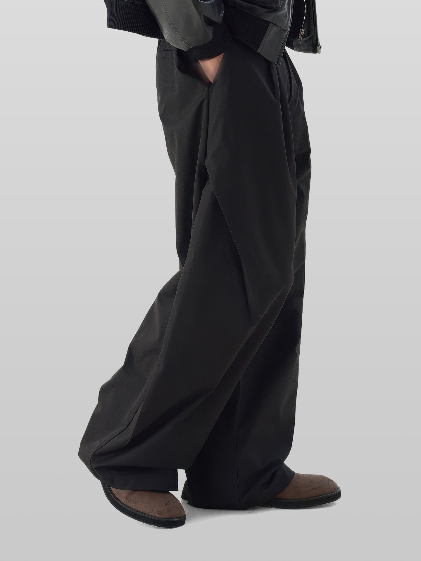 3D Side Cross Tuck Pants Gray - Mens Wide Pants – UNPROVEN.STUDIO