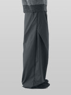 Side Cross Tuck Pants Gray-1 front - cleanfit minimal - UNPROVEN