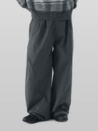 Side Cross Tuck Pants Gray-1 front - cleanfit minimal - UNPROVEN