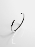 Steel Flat Bangle 3mm Silver – Front view | clean essentials / minimalist | UNPROVEN