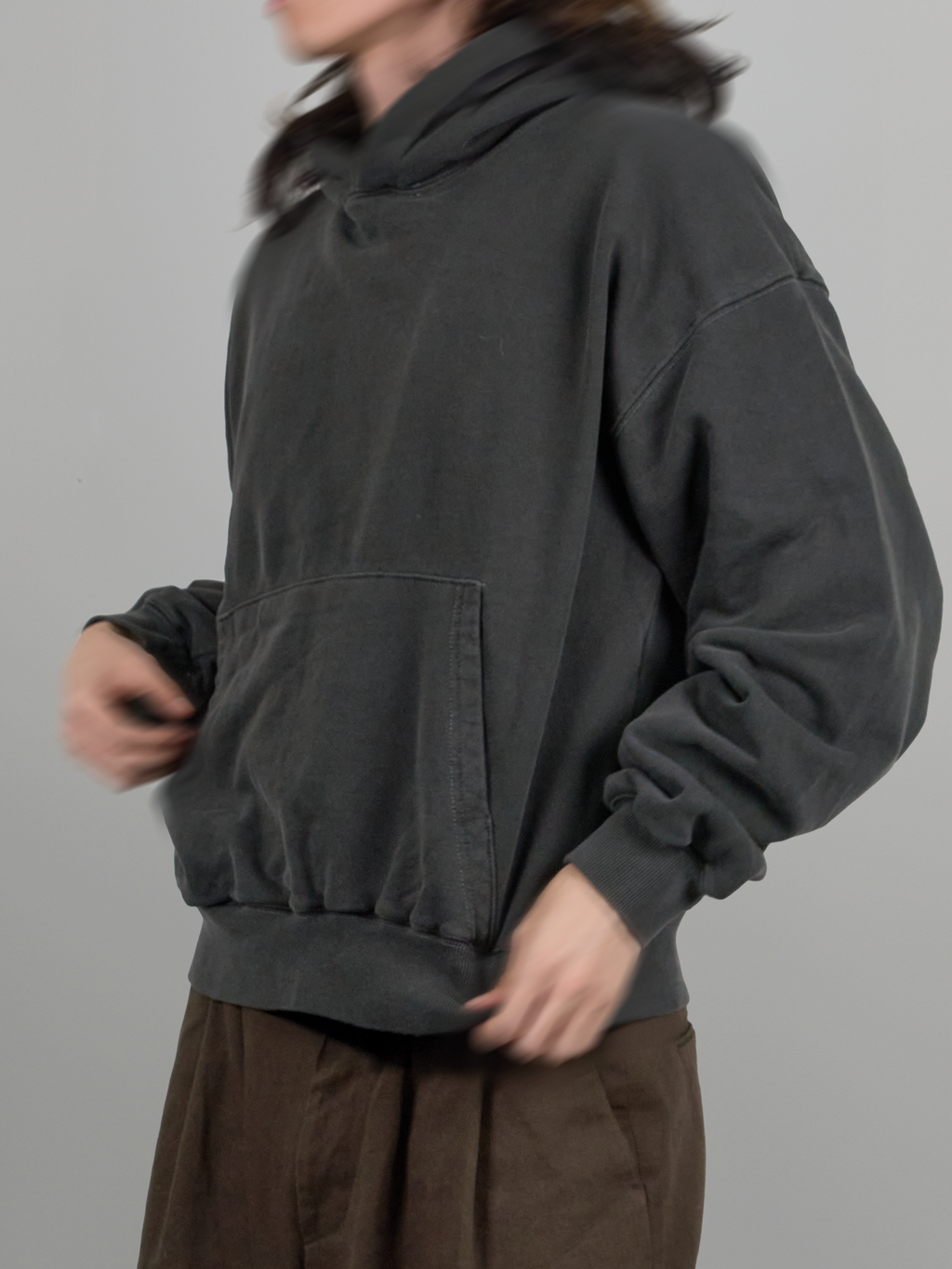 Washed Cropped Hoodie