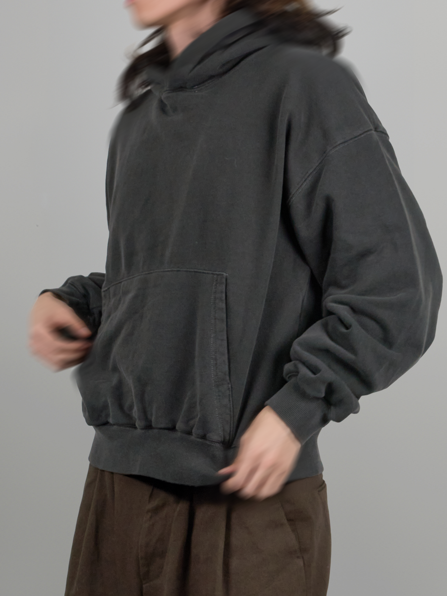 Washed Cropped Hoodie