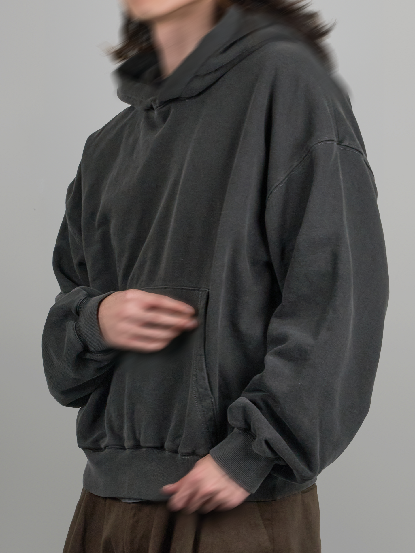 Washed Cropped Hoodie