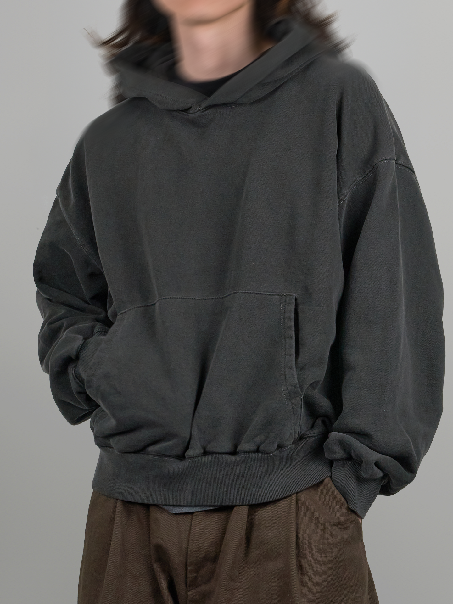 Washed Cropped Hoodie