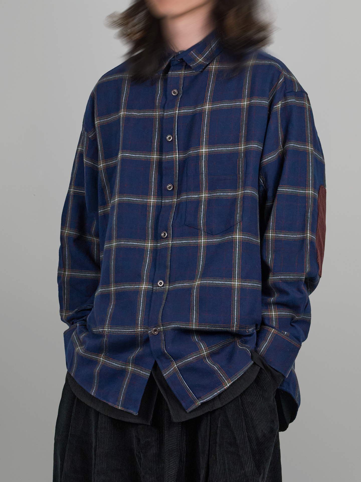 Elbow Patch Ray Check Shirt