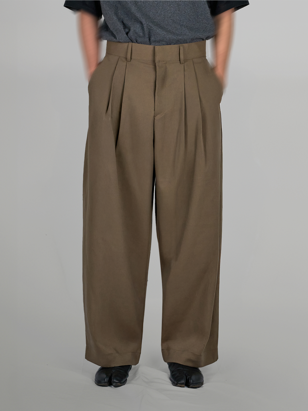 Twill Wide Balloon Pants