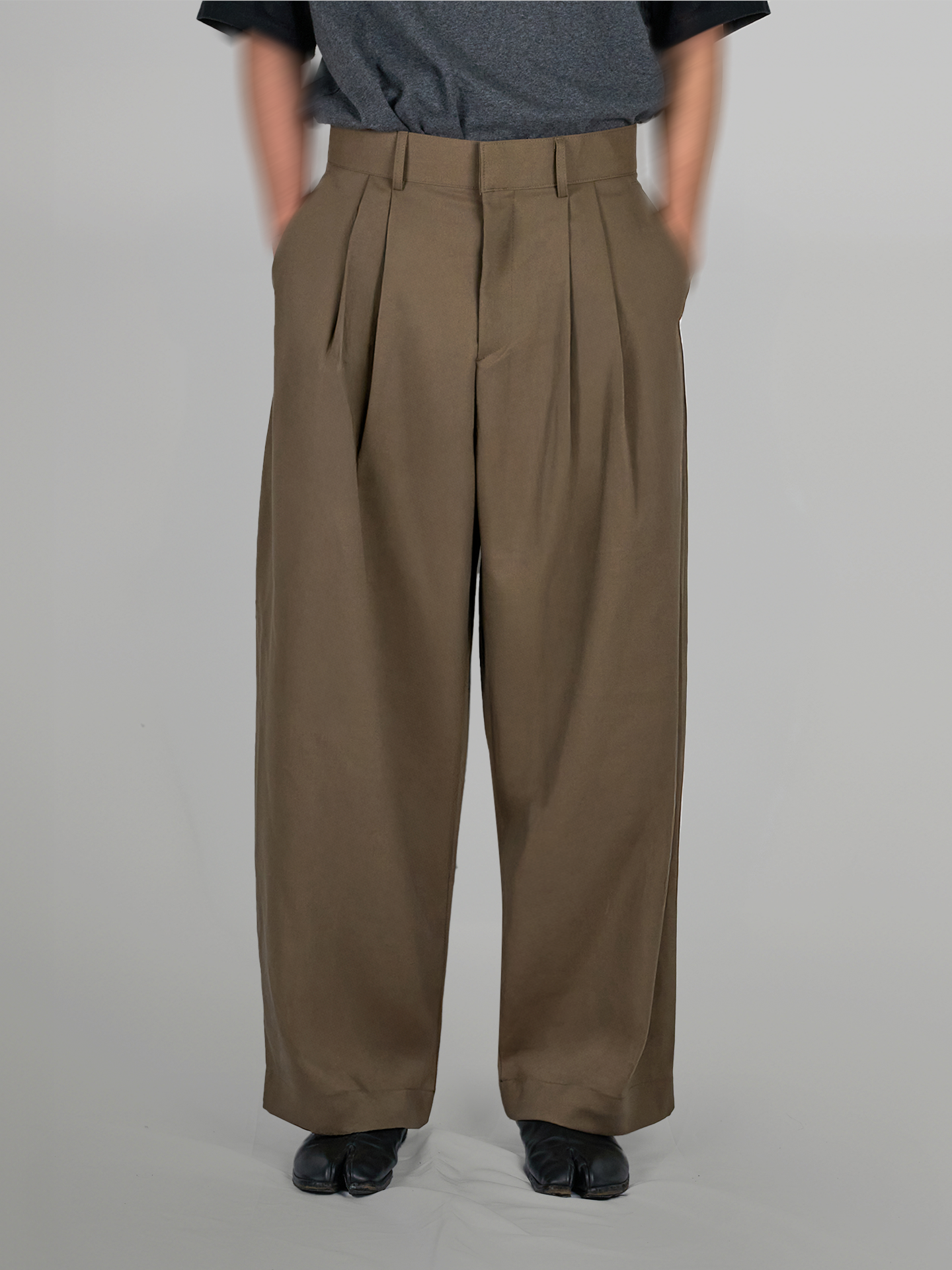 Twill Wide Balloon Pants