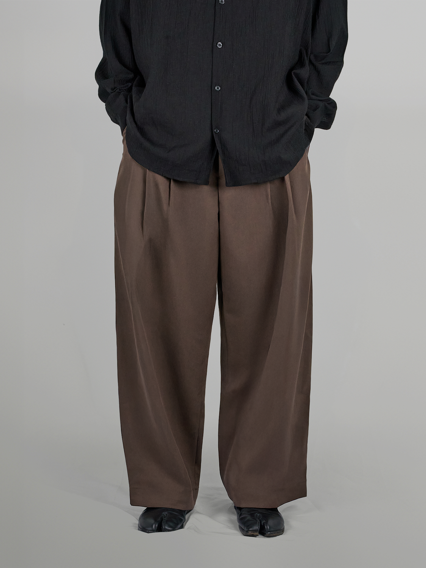 Twill Wide Balloon Pants