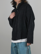 Mock Neck Sweatshirt Black – Front view | clean essentials / minimalist | UNPROVEN