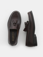 HARUTA Tassel Loafer 907 Black front - cleanfit minimal - UNPROVEN