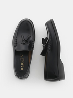 HARUTA Tassel Loafer 907 Black front - cleanfit minimal - UNPROVEN
