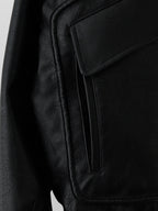 Grain Flight Blouson Black – Front view | clean essentials / minimalist | UNPROVEN