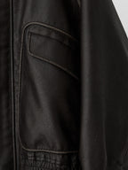 Grain Flight Blouson Charcoal – Front view | clean essentials / minimalist | UNPROVEN