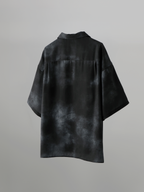 Pattern Drape Shirt Black – Front view | clean essentials / minimalist | UNPROVEN