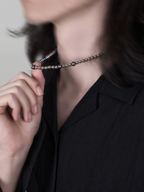 Amethyst Inter-Necklace – Front view | minimalist jewelry / refined detail | UNPROVEN
