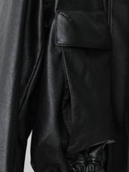 Grain Short Blouson Black – Front view | clean essentials / minimalist | UNPROVEN