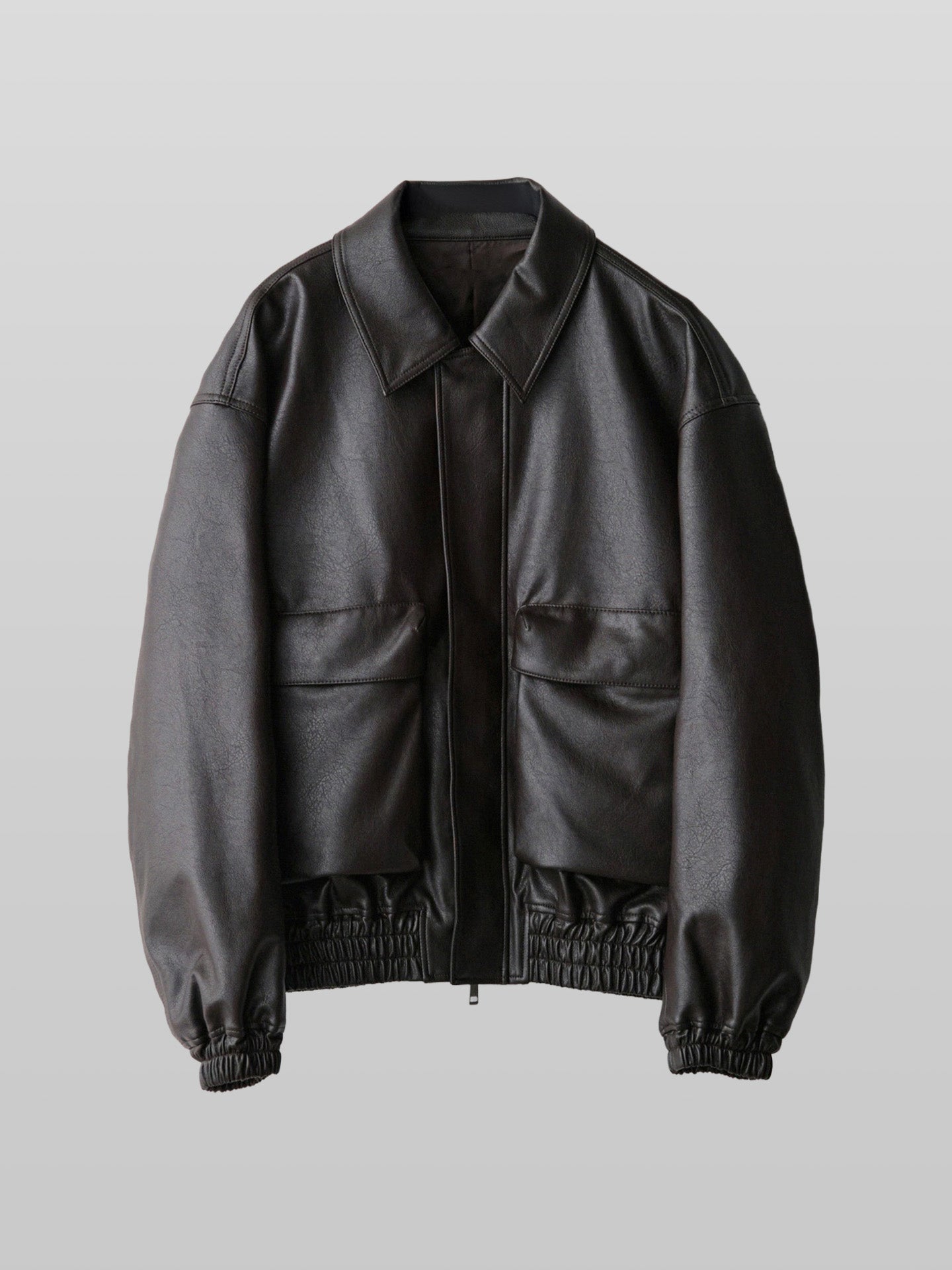 Artificial Grain Short Blouson