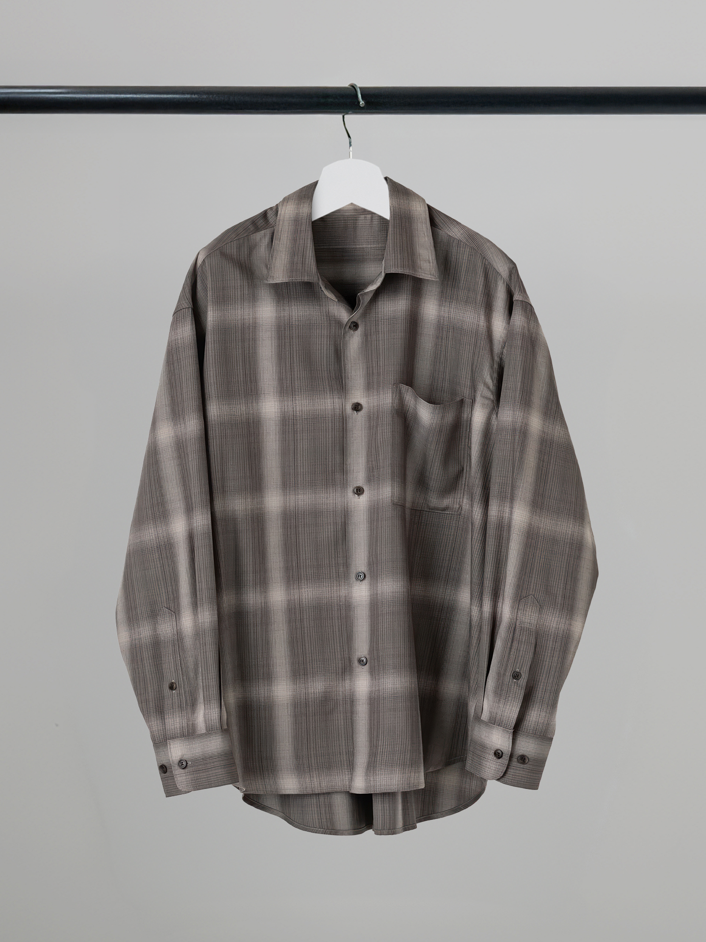 Vintage Check Drape Flannel Shirt