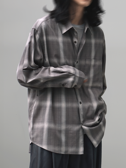 Vintage Check Drape Flannel Shirt