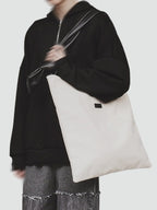 Shoulder Bag White – Front view | clean essentials / minimalist | UNPROVEN