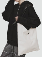 Shoulder Bag White – Front view | clean essentials / minimalist | UNPROVEN