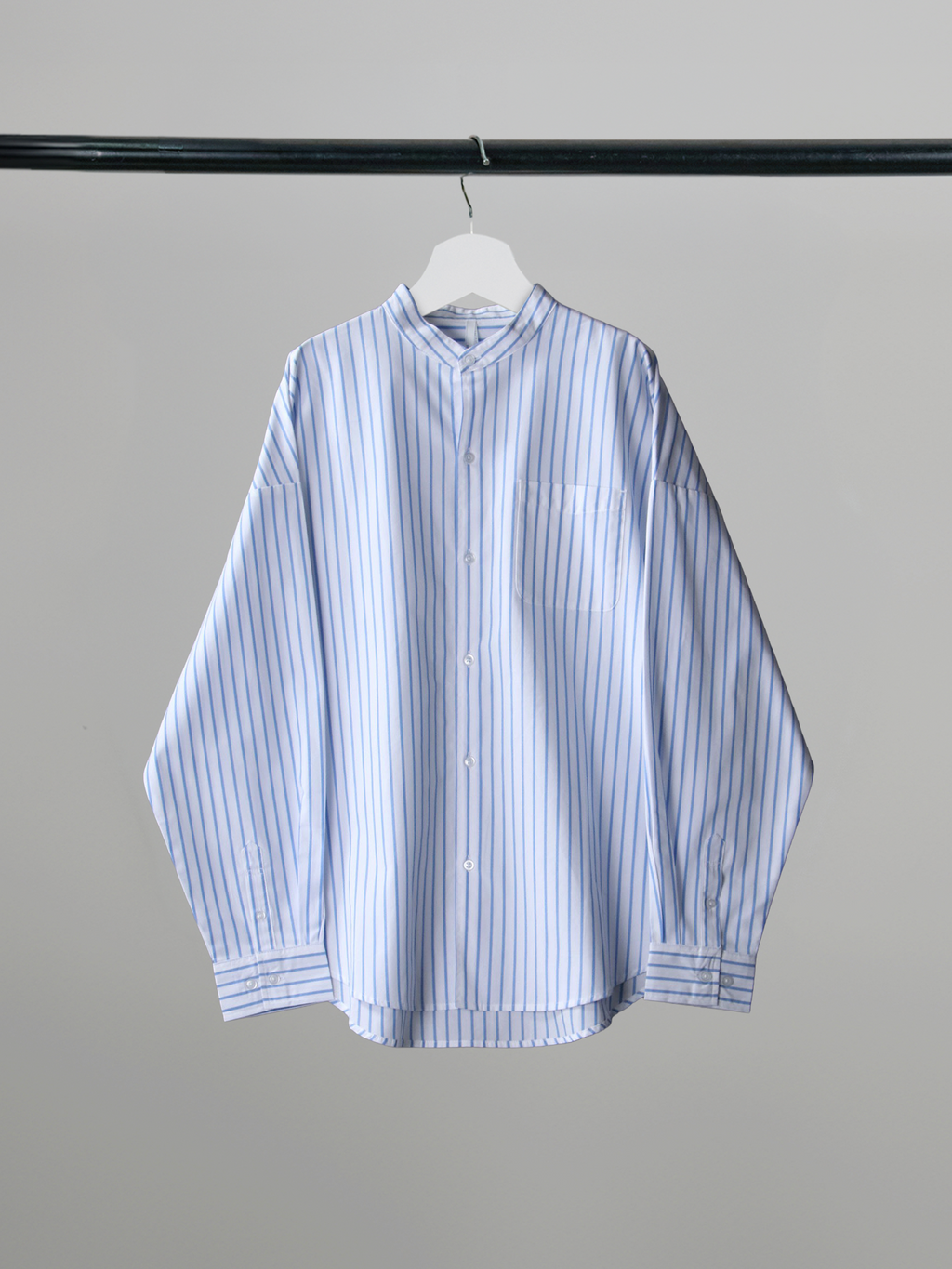 Oversized Band Collar Shirt