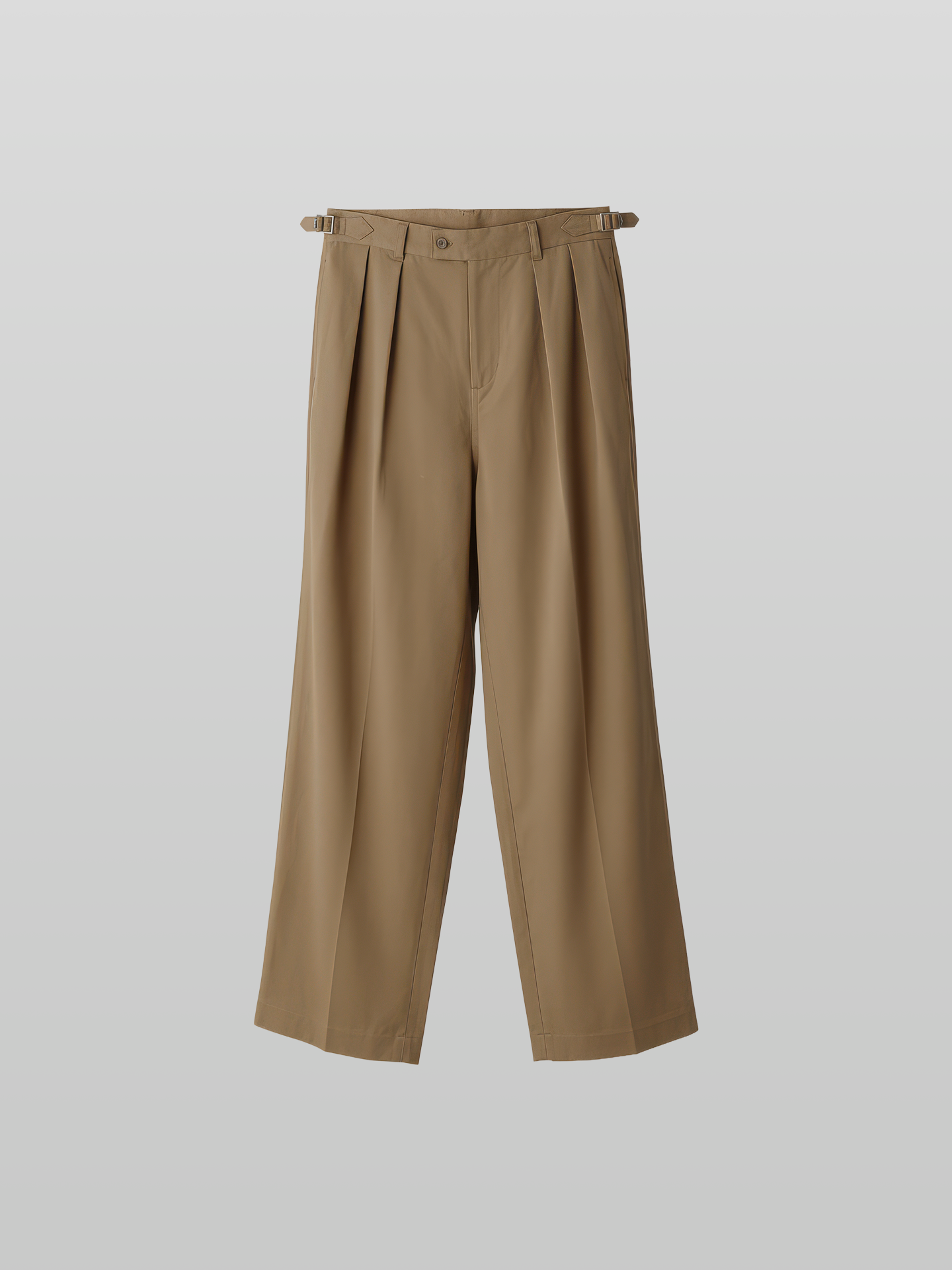 Twill Semi-Wide Straight Gurkha Pants