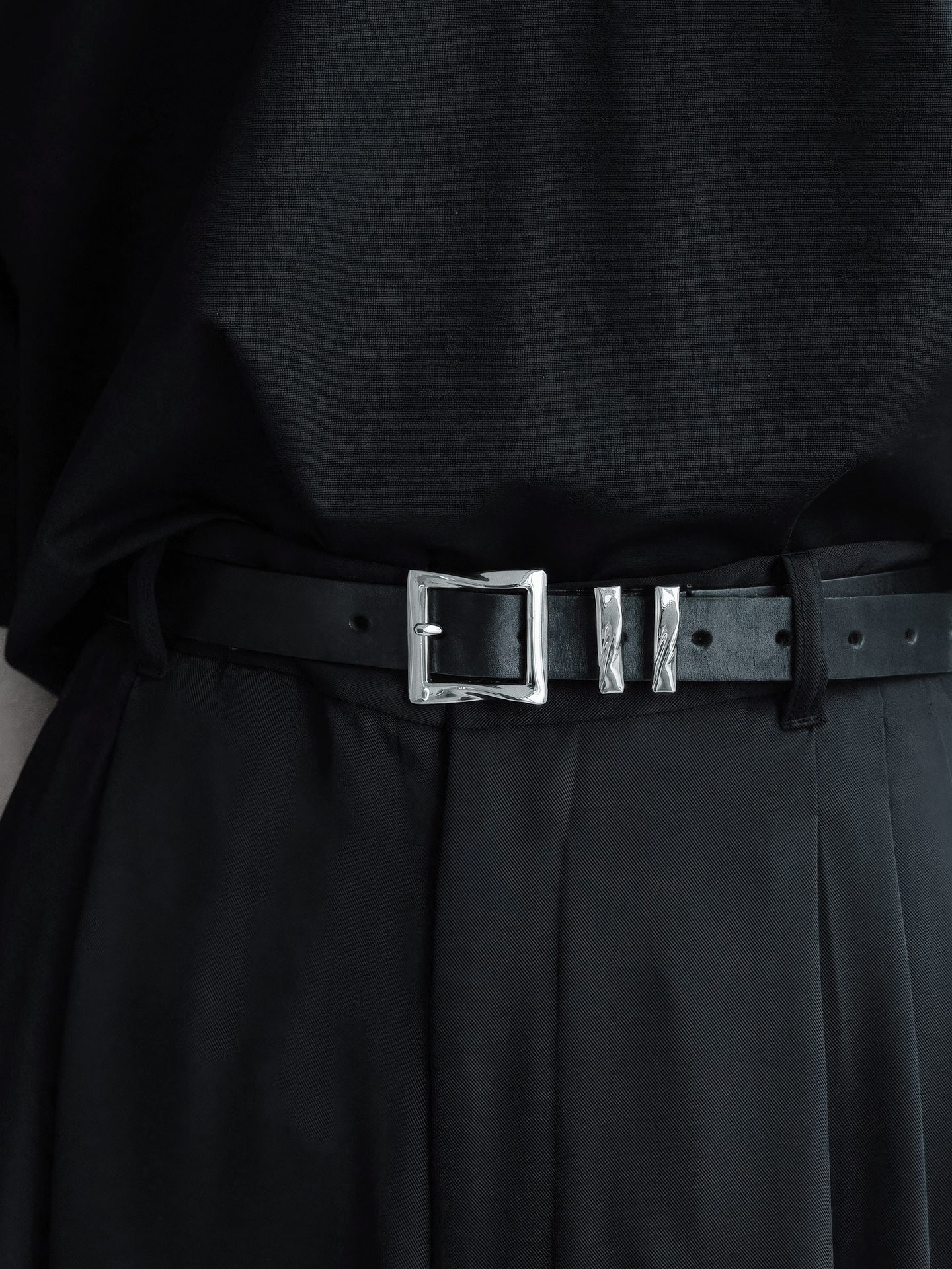 Twisted Square Buckle Belt