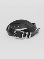 Buckle Belt Black front - cleanfit minimal - UNPROVEN