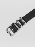 Buckle Belt Black front - cleanfit minimal - UNPROVEN