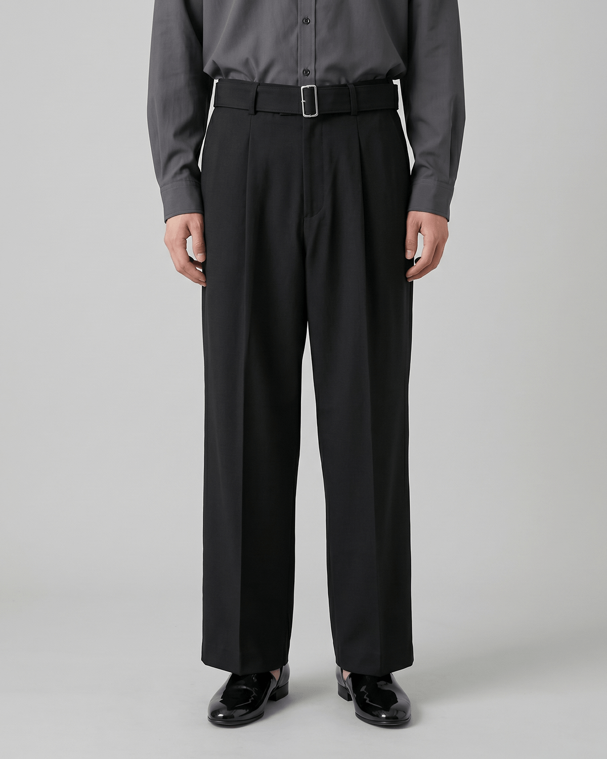 Belted Straight Leg Pants