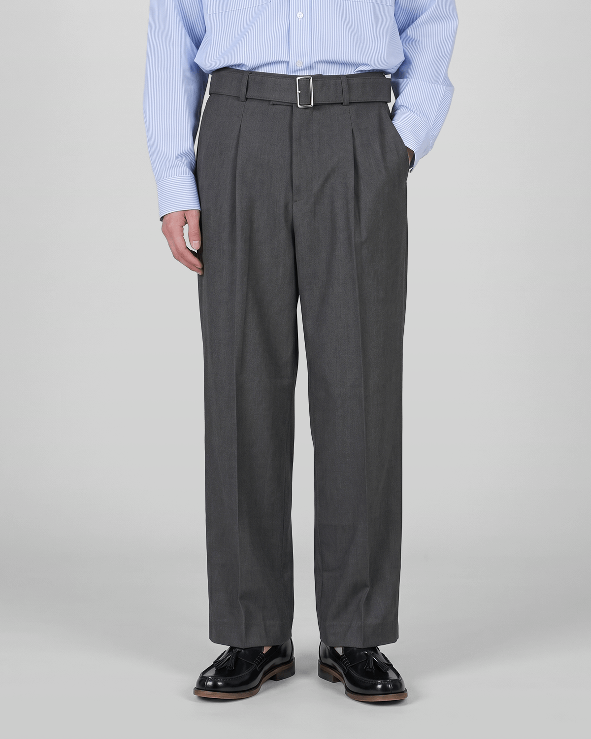 Belted Straight Leg Pants