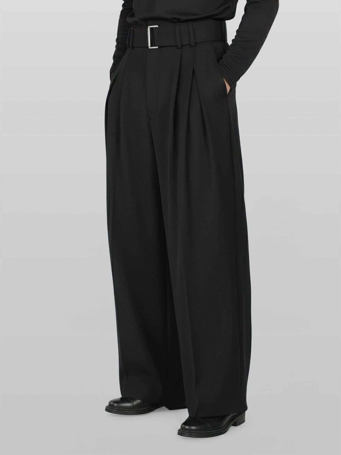 Belted Wide Pants